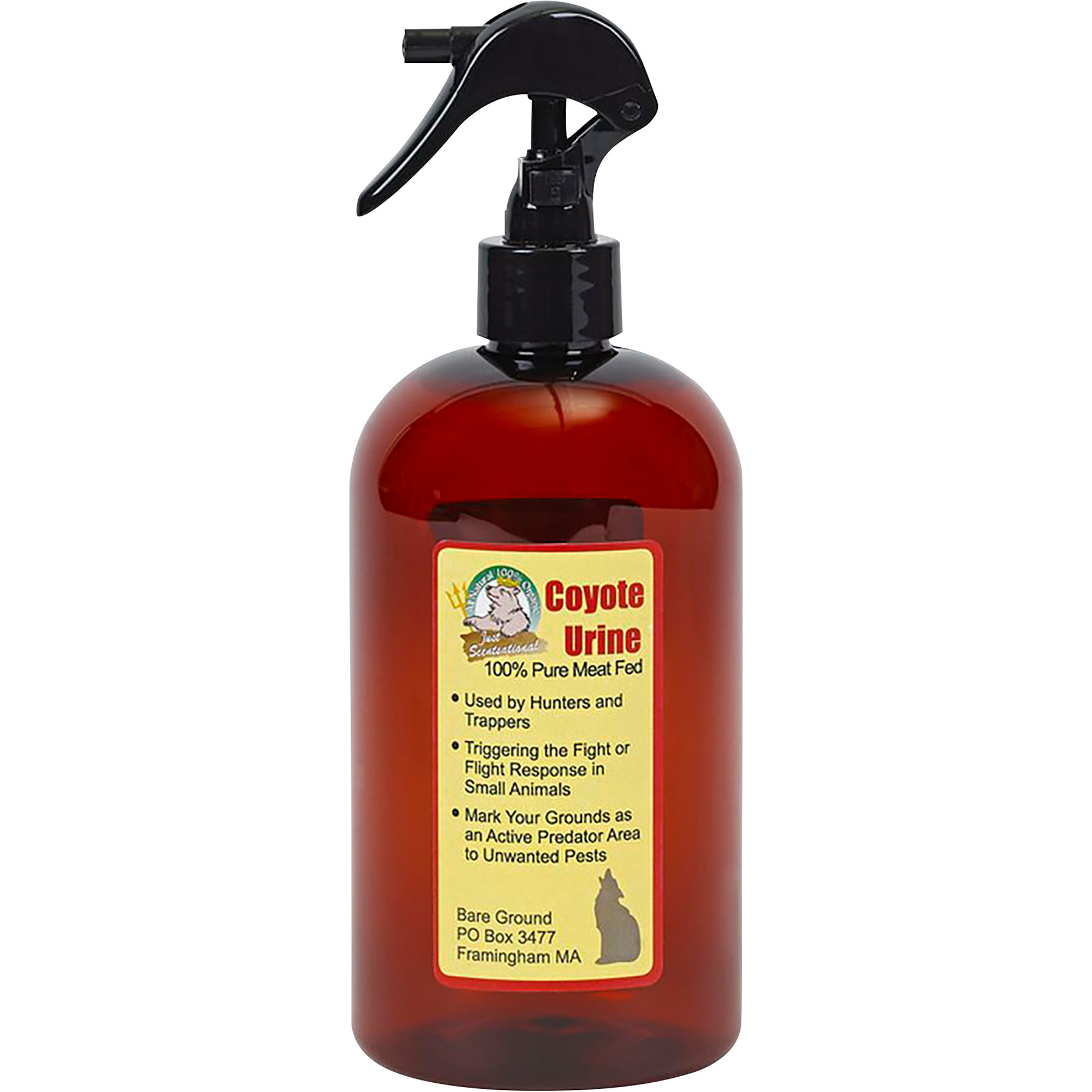 Bare Ground Trigger Spray Bottle of Coyote Urine Predator Scent Deterrent, 16 Oz., Model# RS-16TR